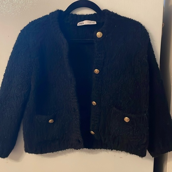 ZARA BLACK W/ GOLD BUTTONS SIZE SMALL - Picture 4 of 7
